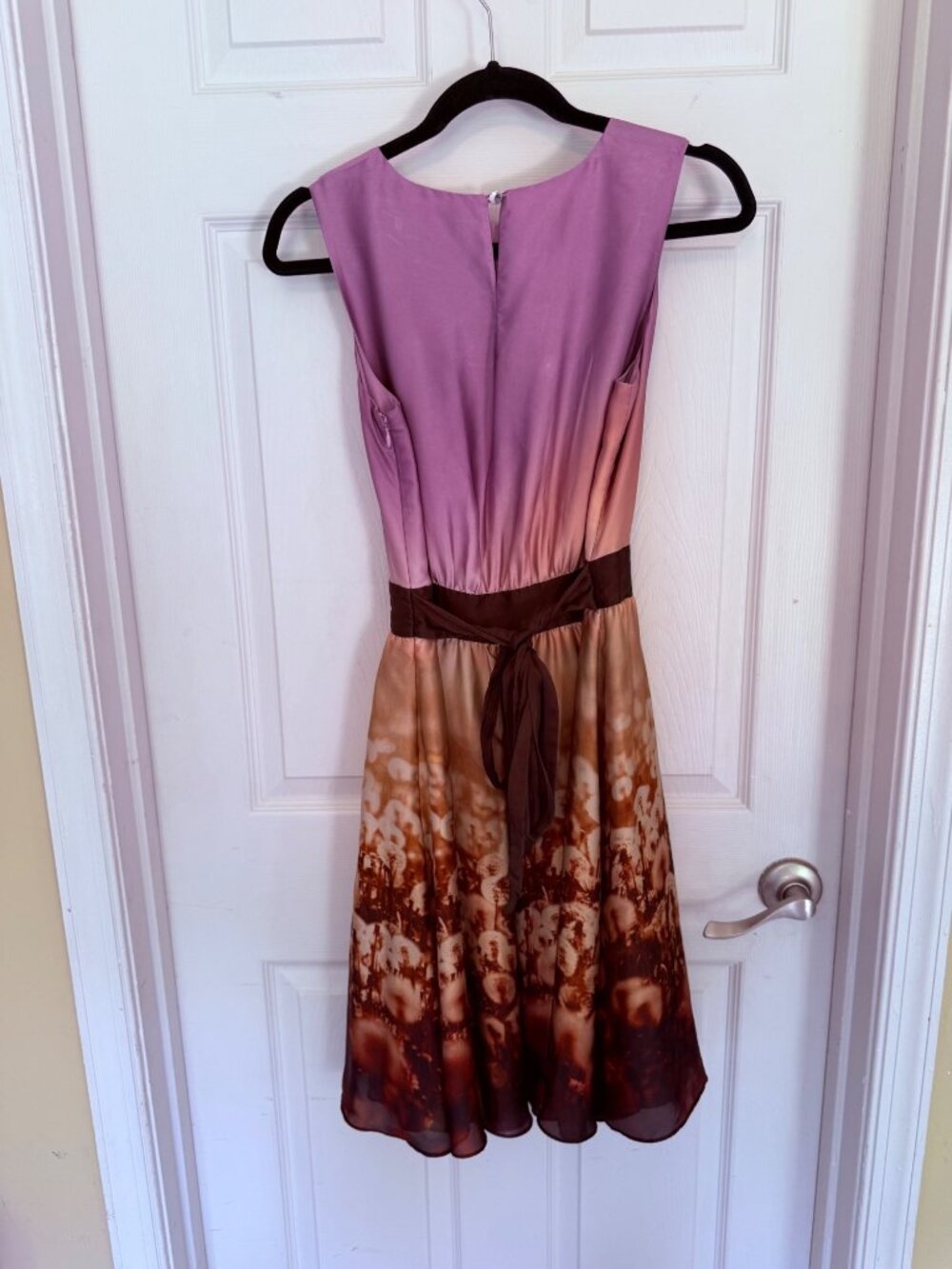 Ted Baker Knee Length Sleeveless Boat Neckline Dandelion Ombre Dress Size 2 - Picture 4 of 12